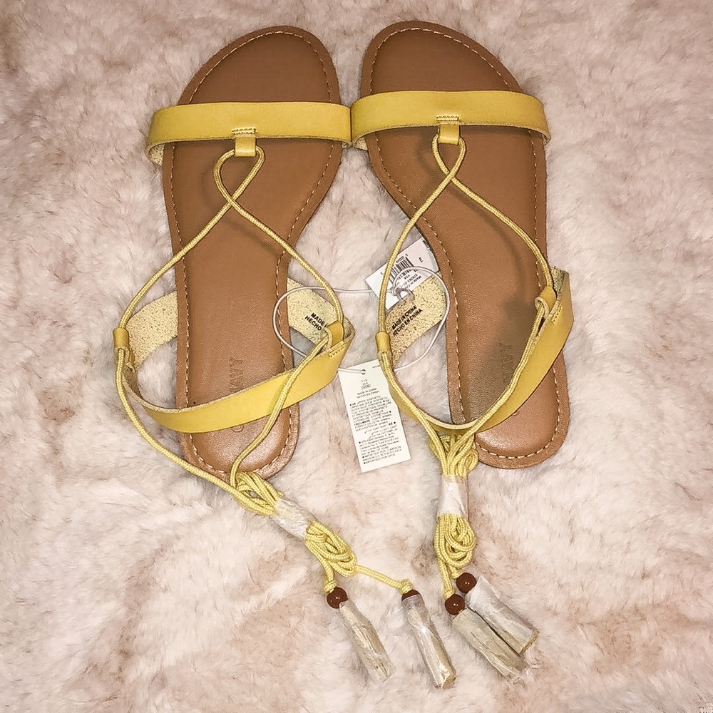 NWT Yellow Gladiator Sandals